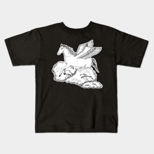 Pegasus in the Sky Kids T-Shirt